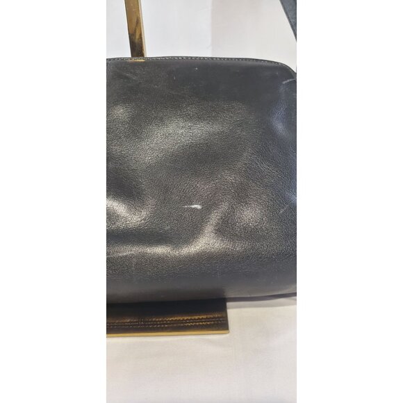 Etienne Aigner Shoulder Bag Handbag Purse Leather Black w/ Signature Lining - Picture 4 of 10